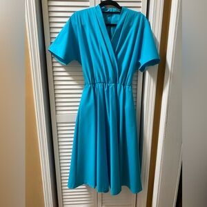 Vintage 90s does 50s turquoise dress